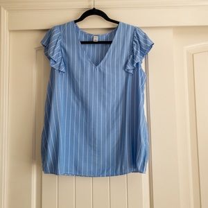 Blue striped top